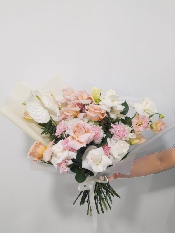 Soft Blush Anthurium Bouquet