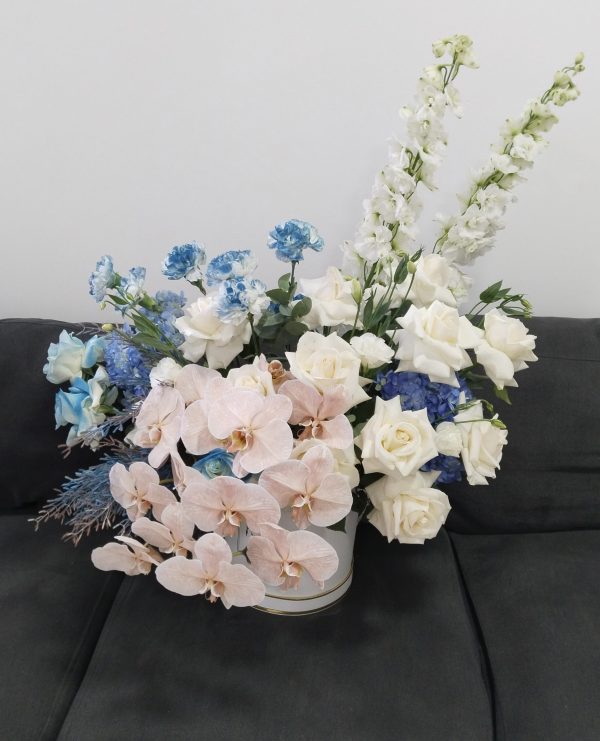 Serenity Blue Floral Elegance