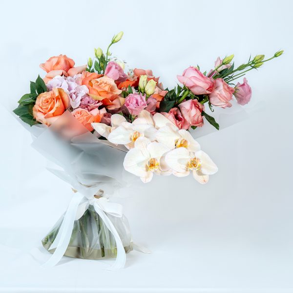 Elegant Mixed Rose and Orchid Bouquet