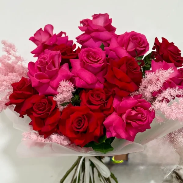 Harmosa Red & Pink Rose Bouquet