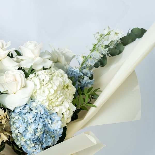 White & Blue Harmony Bouquet - Image 3