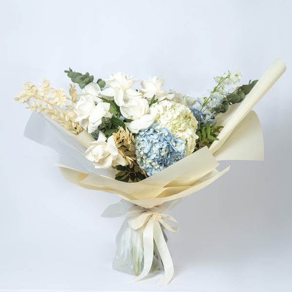 White & Blue Harmony Bouquet