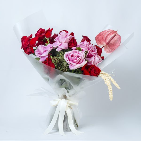 Luxurious Red & Pink Rose Bouquet