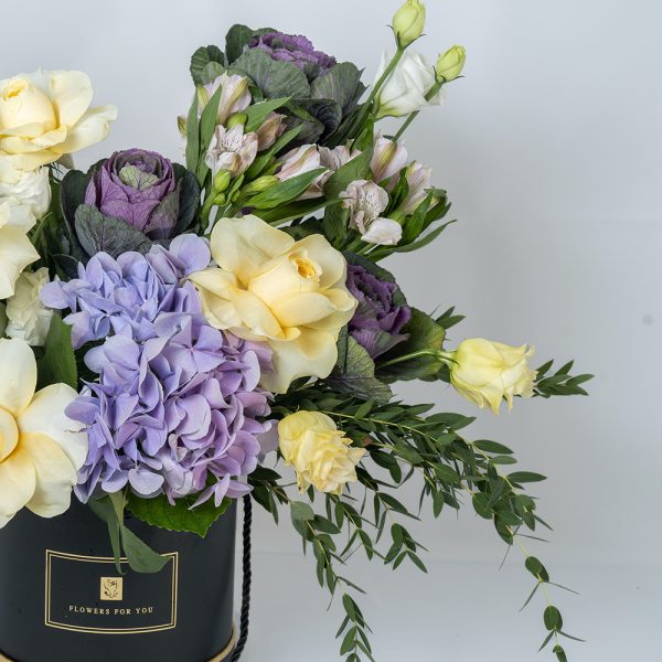 Elegant Mixed Floral Bouquet in Black Box - Image 3