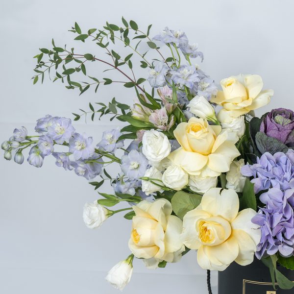 Elegant Mixed Floral Bouquet in Black Box - Image 2