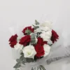 Classic Red & White Rose Bouquet