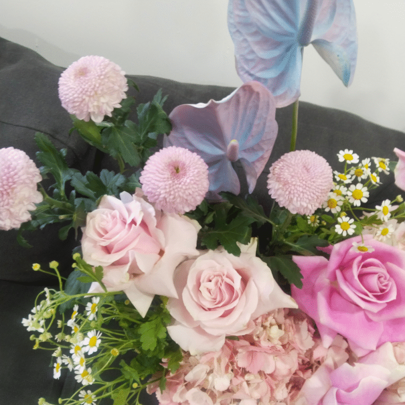 Garden Pink box Floral Bouquet - Image 3