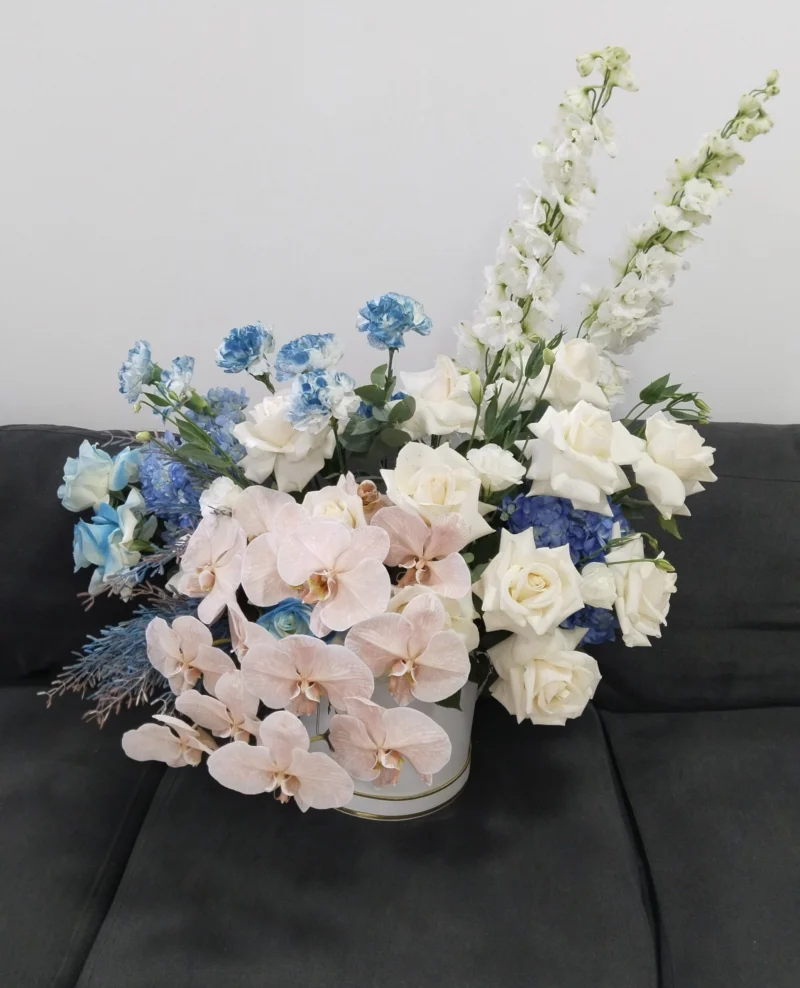 Serenity Blue Floral Elegance