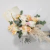 Soft Peach & White Rose Bouquet