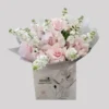 Pink rose's with white matheula