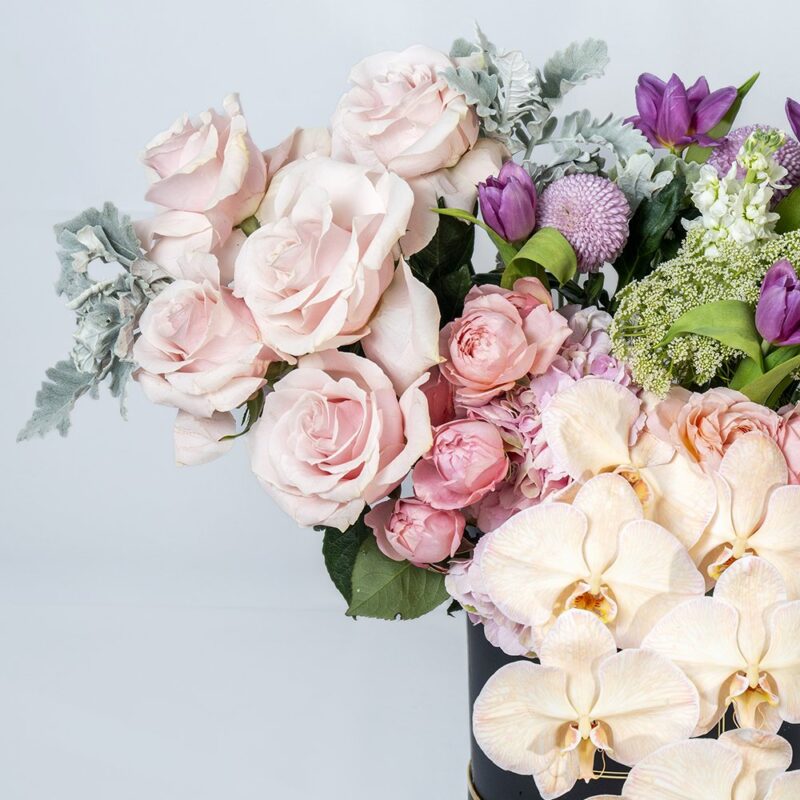 Luxurious Pink and Purple Flower Box - Image 3